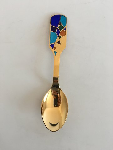 Anton Michelsen Gilded Sterling Silver Christmas Spoon 1990. In good condition
