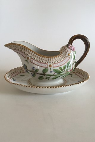 Royal Copenhagen Flora Danica Sauce Boat with attached underplate No 3556