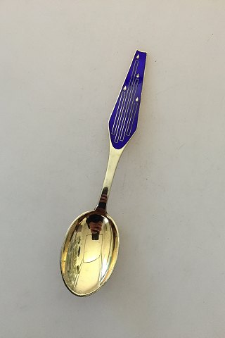 Sorenco Christmas Spoon 1965 made of gilded sterling silver with enamel. 
Measures 16,5 cm (6 ½")