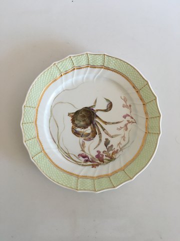 Royal Copenhagen Green Fish Plate No 919/1710 with Cancer Pagurus