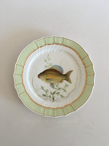 Royal Copenhagen Green Fish Plate No 919/1710 with Cyprinus Carassius