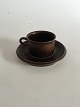 Arabia Stoneware. Ruska Espresso Cup and Saucer