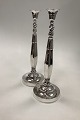 Pair of Georg Jensen Sterling Silver Candlesticks by Johan Rohde No 441