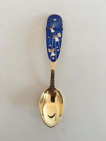A. Michelsen Christmas Spoon 1953 Gilded Sterling Silver with Enamel
