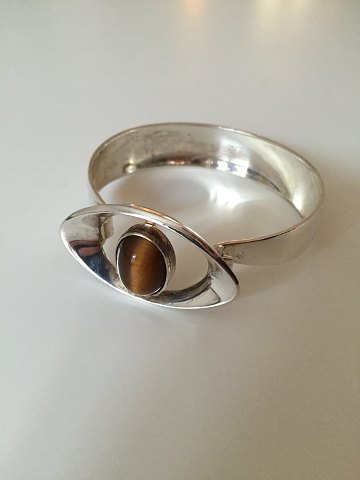 N.E. From Sterling Silver Bracelet with Tigereye