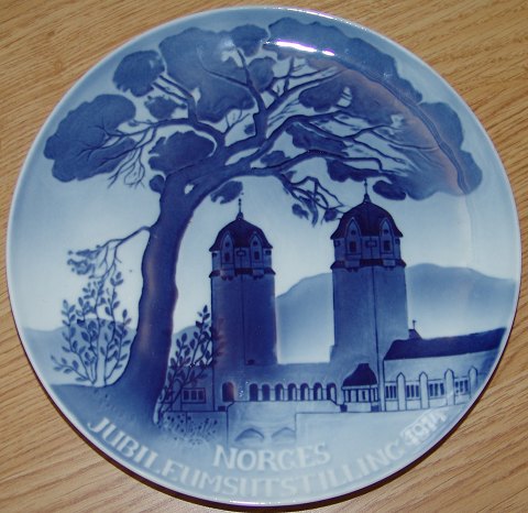 Porsgrund Commemorative Plate Norways Jubilee Exhibition 1914