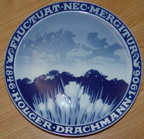 Porsgrund Commemorative Plate Holger Drachmann 1846-1906