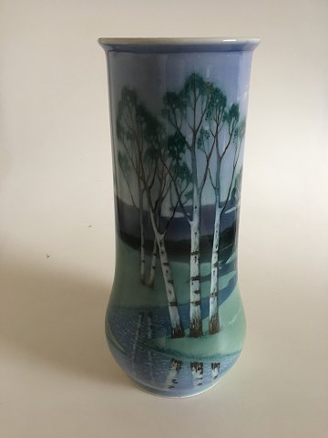 Rorstrand Art Nouveau Vase by Nils Emil Lundström 38cm