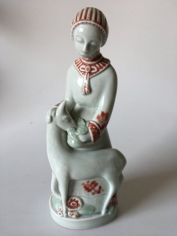 Royal Copenhagen Georg Thylstrup figurine of Girl with Deer No 1531