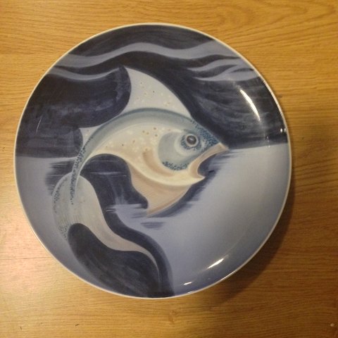 Bing & Grondahl Art Nouveau Wall Plate with Fish from 1902-1915