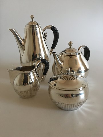 Georg Jensen Sterling Silver Cosmos Coffee and Tea Pot with Creamer & Sugar No 
45