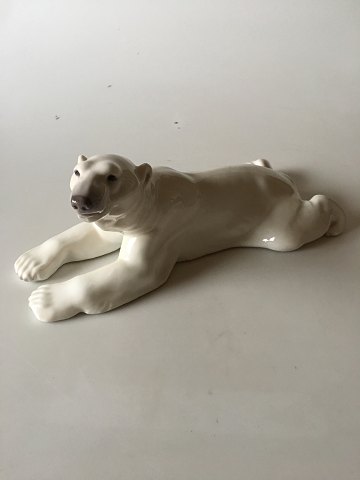 Royal Copenhagen Figurine Polar Bear Laying on stomach No 1250