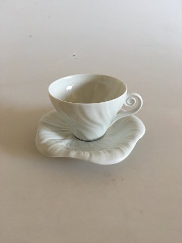 Royal Copenhagen White Triton Mocca Cup and Saucer14179(072/073)