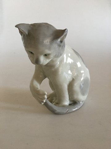 Heubach Porcelain Figurine of Cat