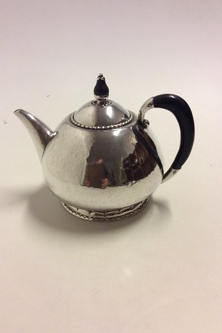 Georg Jensen Silver Tea Pot with wood handle from 1915-1925 No. 34