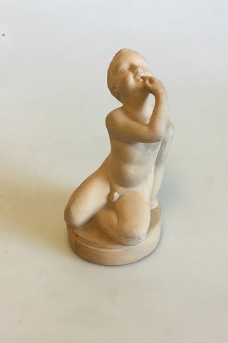 P. Ipsens Enke Terracotta Figurine of sitting Boy No 862