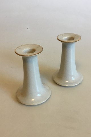 Bing & Grøndahl Glazed Stoneware "Coppelia" A pair of Candlelight Holders No 503