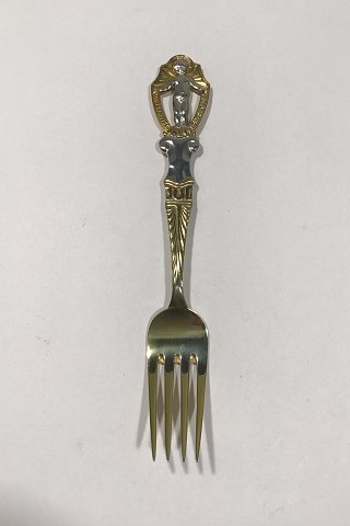 A. Michelsen Christmas Fork 1911. In Gilded Sterling Silver