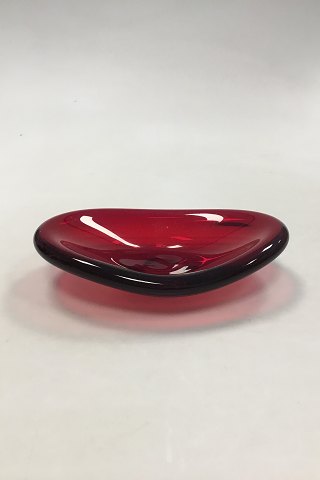 Red Glass Bowl Scandinavian Design