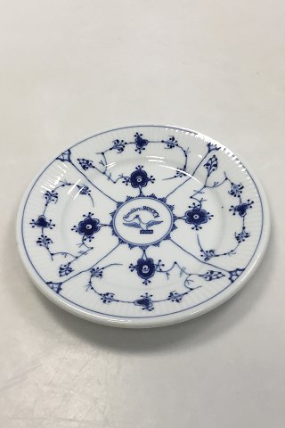 Bing & Grondahl Blue Fluted Hotel Cake Plate No 2002 with Logo from 
Confectionery "Bristol Zola"