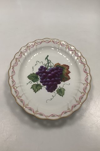 Royal Copenhagen Saxon Flower Privat Painted Oval Tray with grapes