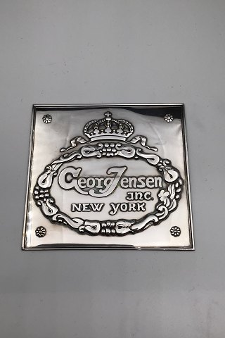 Georg Jensen Inc. New York  Silver Plated Dealer Plaquette