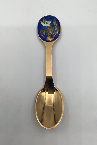 A. Michelsen Gilded Sterling Silver Christmas Tea Spoon 1985