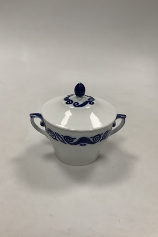Bing and Grondahl Art Nouveau Blue and White Sugar Bowl