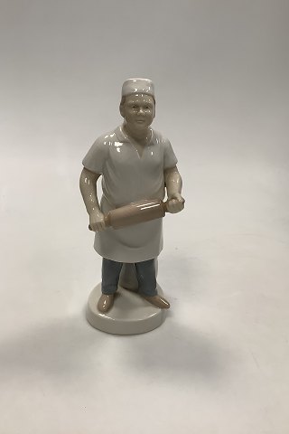 German Figurine of Backer with cake roller