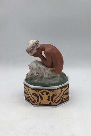 Royal Copenhagen Gerhard Henning Overglaze Figurine “ Weeping Faun on stand “ No 
1188
