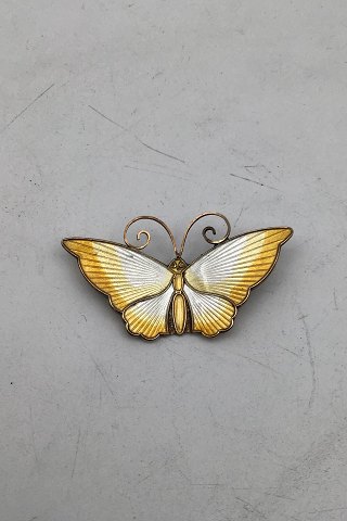 David Andersen Sterling Silver Butterfly Brooch with enamel