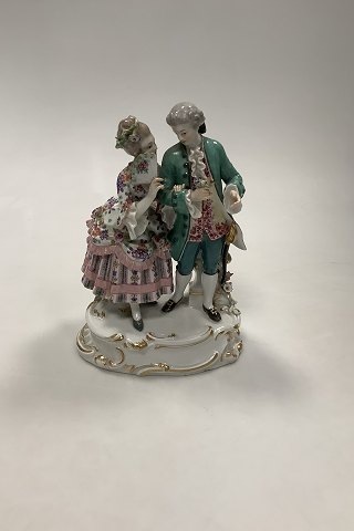 Meissen Gallant Couple Rococo Garments Figurine August Ringler Model O 158
