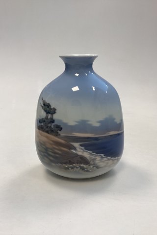 Lyngby Porcelain Vase with Landscape No. 150-2/94