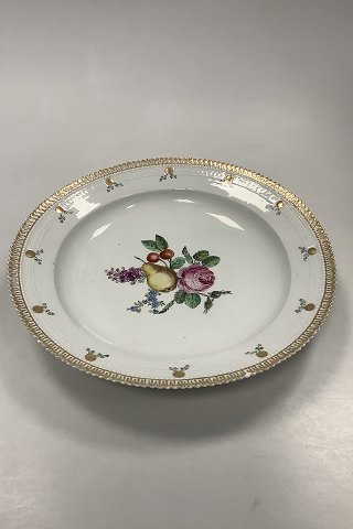 Early Royal Copenhagen Flora Danica Pearl Pattern plattern with flowers 
1780-1790