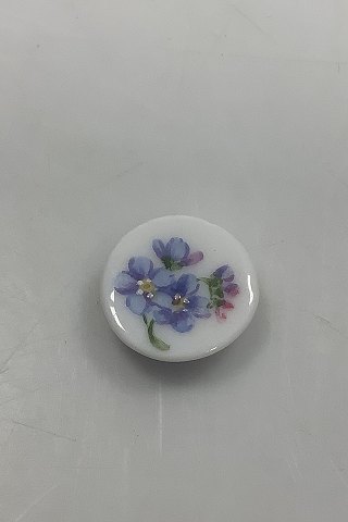 Royal Copenhagen Antique Button in overglaze with flower 2