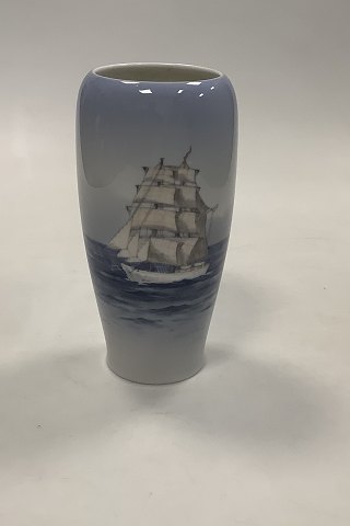 Royal Copenhagen Art Nouveau Vase with Ship No 2913 / 235