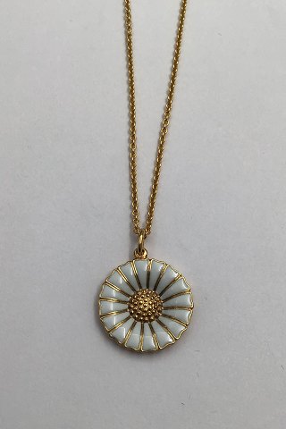 Georg Jensen Gilt Sterling Silver Necklace with Daisy Pendant