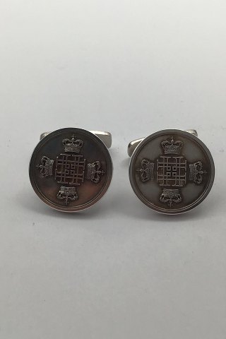 Carlo B. Jensen & Søn Sterling Silver Cufflinks Prince Henrik 75 years