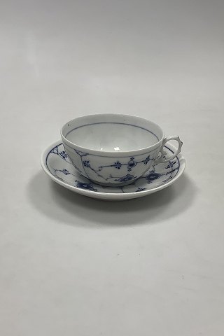 Bing and Grondahl Blue Painted / Blue Fluted Large Tea Cup and saucer