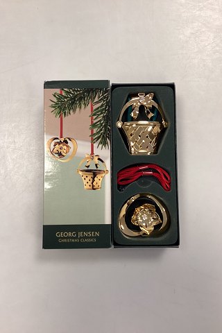 Georg Jensen Christmas Classics Holiday Ornaments 2008 - Christmas Rose and 
Flower Basket