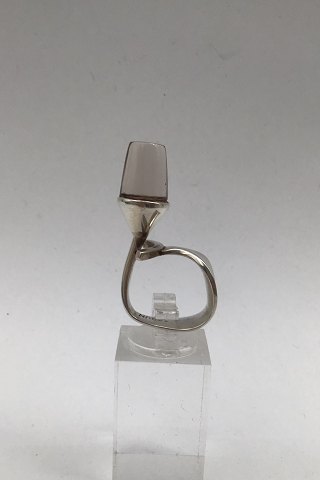 "Georg Jensen" Vivianna Torun Bülow-Hübe Sterling Silver Ring Quartz