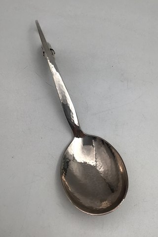 O V Mogensen Sterling Silver Ornamental Serving Spoon No. 35