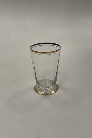 Holmegaard Ida Water Glass with Gold on Stem, Rank and Foot