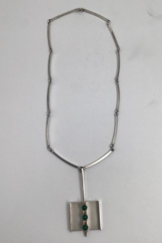 Niels Erik From Sterling Silver Modern Necklace with Pendant