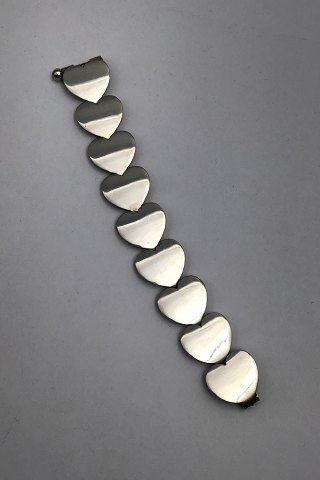 Hans Hansen Sterling Silver Heart Bracelet