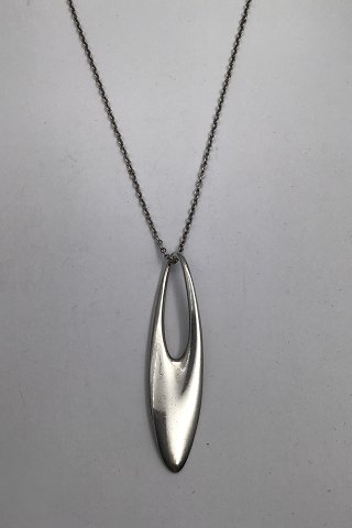 Georg Jensen Sterling Silver Necklace with Pendant No. 500 Zephyr