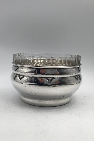 Heimbürger Silver Bowl wirh glas insert (1920)