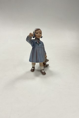 Dahl Jensen Figurine Girl with Teddy Bear No. 1152