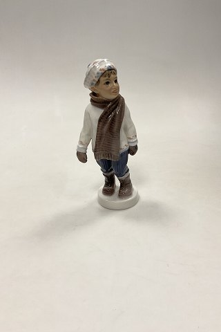 Dahl Jensen Figurine Boy in Winter Clothes No. 1064