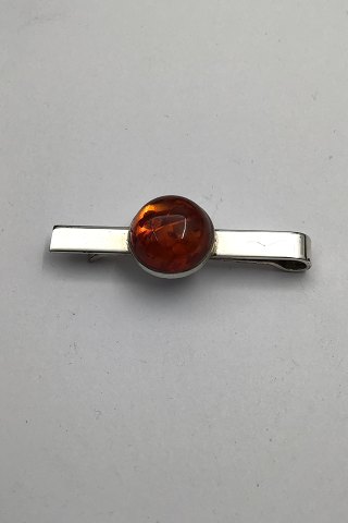 Niels Erik From Sterling Silver Tie Pin / Money clip (Amber)